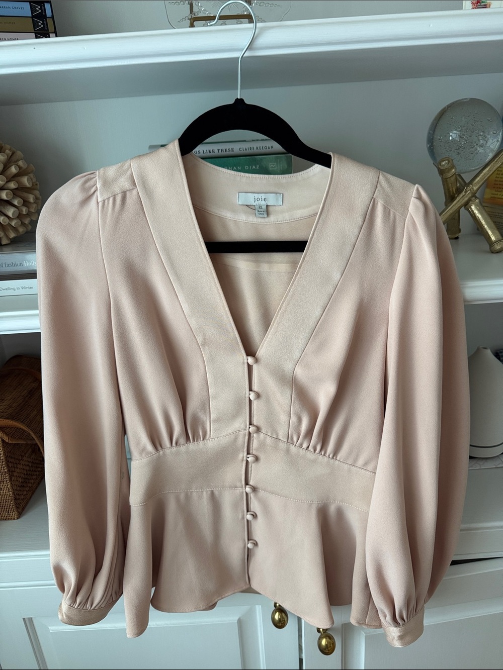 Joie Blush Pink V-Neck Button Front Women's Top